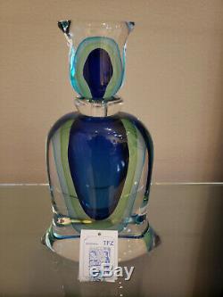 FORMIA Murano Art Glass Hand Blown Decanter Bottle Heavy Made in Italy