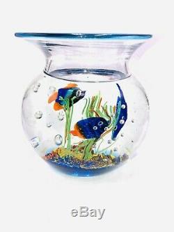 Fantastic Murano Aquarium Art Glass Fish Bowl Detail A++ Priced Quick Sale L@@k