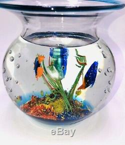 Fantastic Murano Aquarium Art Glass Fish Bowl Detail A++ Priced Quick Sale L@@k