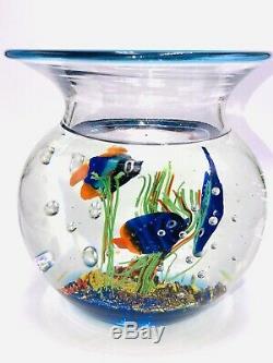 Fantastic Murano Aquarium Art Glass Fish Bowl Detail A++ Priced Quick Sale L@@k
