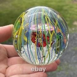 Ferro & Lazzarini Murano Italian Art Glass Hand Blown Paperweight Vintage