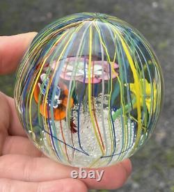 Ferro & Lazzarini Murano Italian Art Glass Hand Blown Paperweight Vintage