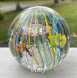 Ferro & Lazzarini Murano Italian Art Glass Hand Blown Paperweight Vintage