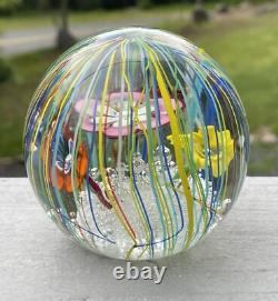 Ferro & Lazzarini Murano Italian Art Glass Hand Blown Paperweight Vintage