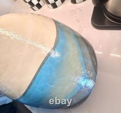 Ferro Murano 21 Iridescent Hand Blown Art Glass Centerpiece Iridescent Swirl