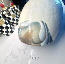 Ferro Murano 21 Iridescent Hand Blown Art Glass Centerpiece Iridescent Swirl