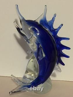 Fifth Avenue Crystal Murano Sailfish Marlin Swordfish Hand Blown Gift