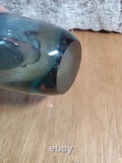 Flavio Poli Penguin Large Sommerso Vase Murano Style Hand Blown Glass Mid Cenury