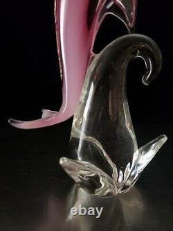Formia Vertri Di 13 Murano Italian Porpoise Pink Dolphin Glass Sculpture Statue