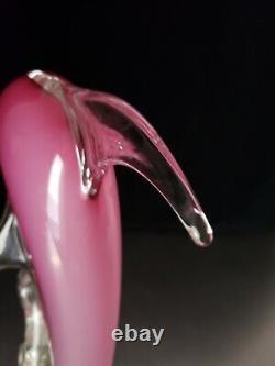 Formia Vertri Di 13 Murano Italian Porpoise Pink Dolphin Glass Sculpture Statue