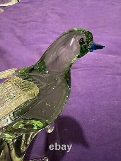 Formia Vetri Di Murano Hand Blown Glass Bird Set