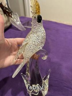 Formia Vetri Di Murano Hand Blown Glass Bird Set