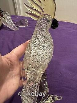 Formia Vetri Di Murano Hand Blown Glass Bird Set