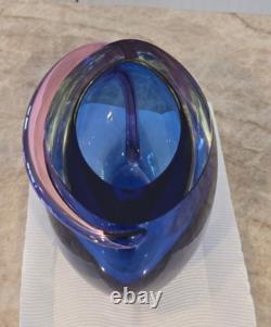 Formia Vetri di Murano Sommerso Vase Hand-Blown Italian Art Glass