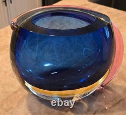 Formia Vetri di Murano Sommerso Vase Hand-Blown Italian Art Glass