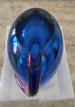 Formia Vetri di Murano Sommerso Vase Hand-Blown Italian Art Glass