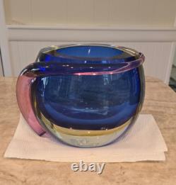 Formia Vetri di Murano Sommerso Vase Hand-Blown Italian Art Glass