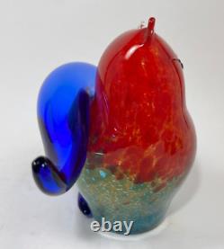 Franco Moretti Murano Hand Blown Cased Glass Cat Figure Sculpture Handcrafted