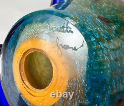 Franco Moretti Murano Hand Blown Cased Glass Cat Figure Sculpture Handcrafted