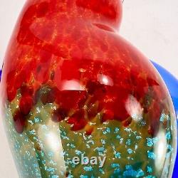 Franco Moretti Murano Hand Blown Cased Glass Cat Figure Sculpture Handcrafted