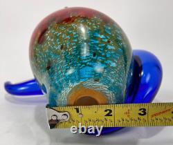 Franco Moretti Murano Hand Blown Cased Glass Cat Figure Sculpture Handcrafted