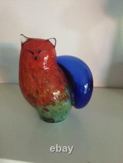 Franco Moretti Murano Hand Blown Signed Glass Cat Figure Sculpture Handcrafted