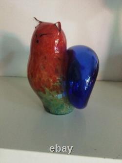 Franco Moretti Murano Hand Blown Signed Glass Cat Figure Sculpture Handcrafted
