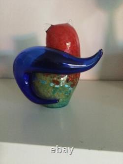 Franco Moretti Murano Hand Blown Signed Glass Cat Figure Sculpture Handcrafted