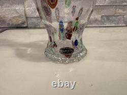 Fratelli Toso Hand Blown Murano Venetian Crystal Decanter/Bottle with stopper