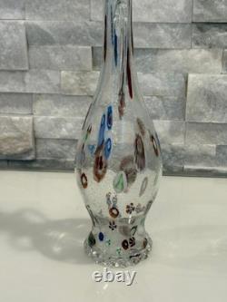 Fratelli Toso Hand Blown Murano Venetian Crystal Decanter/Bottle with stopper
