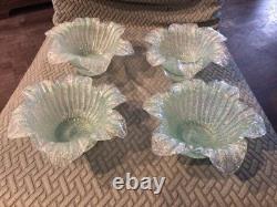 Fratelli Toso Murano 1960's Desert Bowls (4) Hand Blown Glass