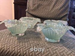 Fratelli Toso Murano 1960's Desert Bowls (4) Hand Blown Glass