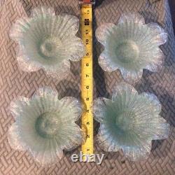 Fratelli Toso Murano 1960's Desert Bowls (4) Hand Blown Glass