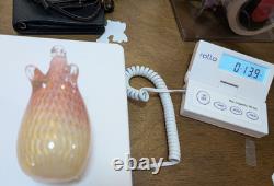 Fratelli Toso Murano VTG Opal Pink White Gold Flecks Bubbles Italian Art Glass