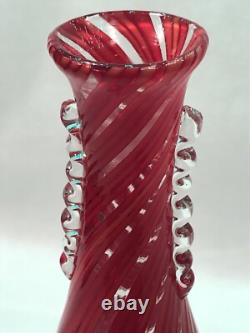 Fratelli Toso Swirls Decanter Murano Glass Hand Blown Venetian Vintage