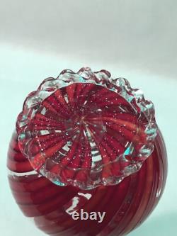 Fratelli Toso Swirls Decanter Murano Glass Hand Blown Venetian Vintage