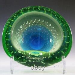 Galliano Ferro Murano Uranium Green Glass Bullicante Bowl