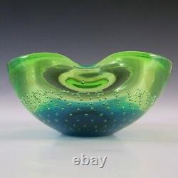 Galliano Ferro Murano Uranium Green Glass Bullicante Bowl