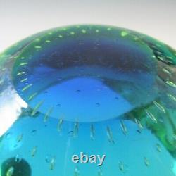 Galliano Ferro Murano Uranium Green Glass Bullicante Bowl