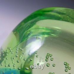 Galliano Ferro Murano Uranium Green Glass Bullicante Bowl