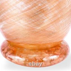 Gambaro & Poggi Murano Italy Aventurine Hand Blown Glass Vase 14 Signed