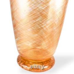 Gambaro & Poggi Murano Italy Aventurine Hand Blown Glass Vase 14 Signed