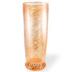 Gambaro & Poggi Murano Italy Aventurine Hand Blown Glass Vase 14 Signed