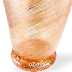 Gambaro & Poggi Murano Italy Aventurine Hand Blown Glass Vase 14 Signed
