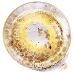 Gambaro & Poggi Murano Italy Hand Blown Glass Vase Gold 13 NWT Authentic Signed