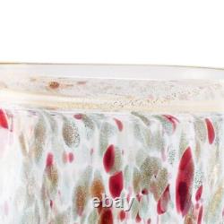 Gambaro & Poggi Murano Italy Hand Blown Glass Vase Gold 13 NWT Authentic Signed