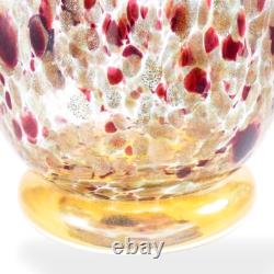 Gambaro & Poggi Murano Italy Hand Blown Glass Vase Gold 13 NWT Authentic Signed