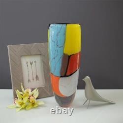 Glass Vase Colored Splinters Hand Blown Murano-Style Art Glass Model 333 MS