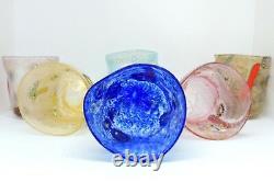 Glasses coloured, Murano glass Drinking Glass Set daily use handmade gift idea