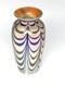 Gold Luster Vase with Red Murano Design. By Saul Alcaraz. Blown Glass